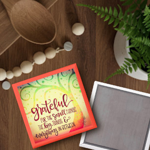 “Grateful fo Everything” Inspirivity  Magnet