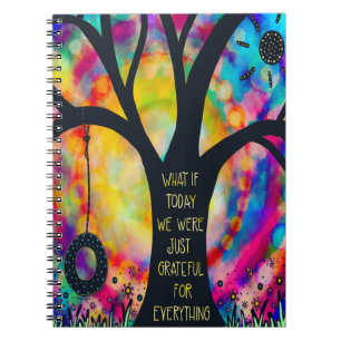 Grateful for Everything Inspirational Pretty Notebook