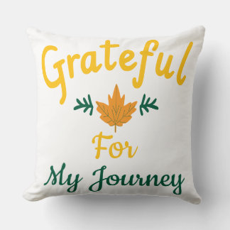 Grateful for My Journey Customizable Throw Pillow