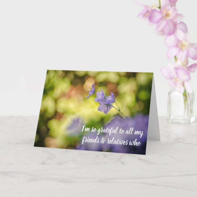 Grateful For Support, Coming Out Of The Woodwork Card (Orchid)