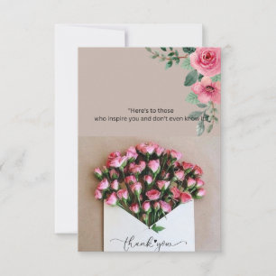 "Grateful for Your Inspiration" Thank You Card