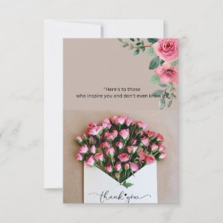 "Grateful for Your Inspiration" Thank You Card