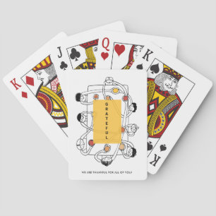 Grateful Friendsgiving Thanksgiving Quote Playing Cards