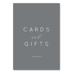 Grateful Gray Minimalist Thank You Card