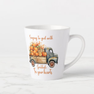 Grateful Harvest – Singing to God with Autumn Joy Latte Mug
