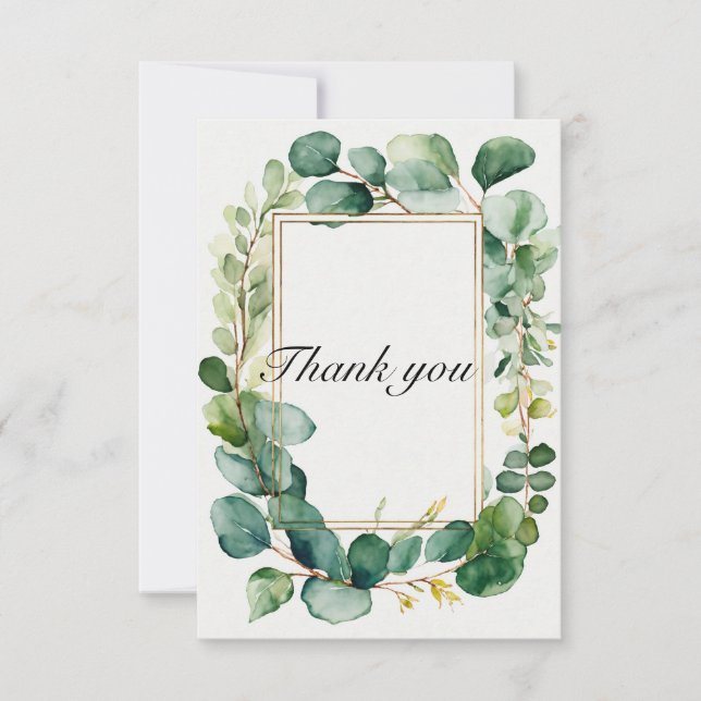 "Grateful Heart: A Note of Thanks" Thank You Card (Front)