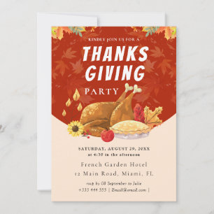 Grateful Heart Blessed Soul Thanksgiving Gathering Invitation