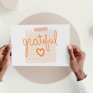 Grateful Heart Christian Thank You Card