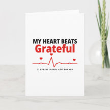 Grateful Heart Greeting Card Romantic Gift