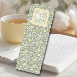 Grateful Heart Joyful Life Floral Bookmark