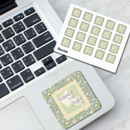Grateful Heart Joyful Life Floral Sticker 