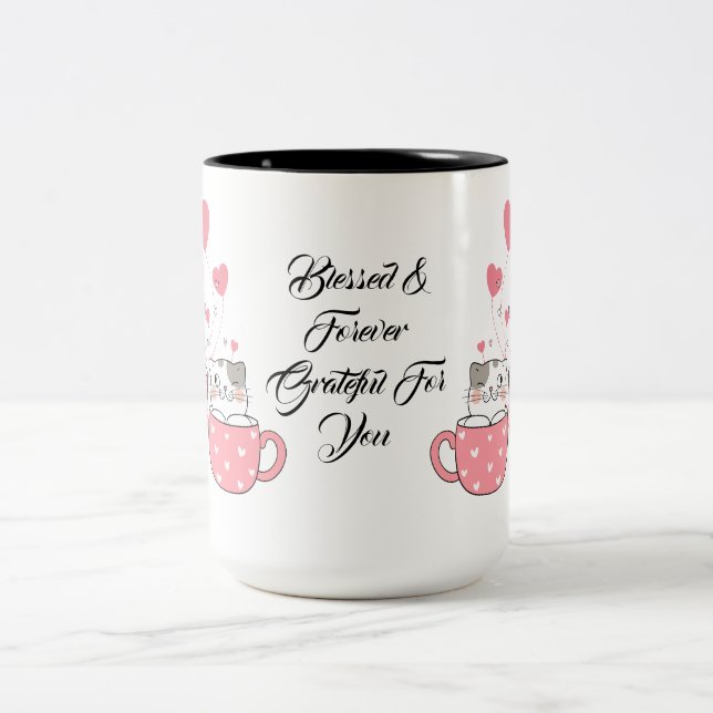 Grateful Heart Mug Perfect Gift For Hubby, Wife  (Center)