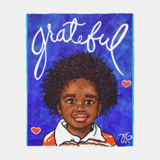 Grateful Love Child Children Adoption Hearts Joy Fleece Blanket