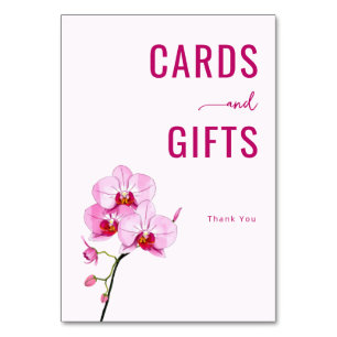 Grateful Magenta Floral Orchid Table Number