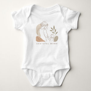 Grateful Mama Minimalist Boho Mother and Baby Line Bodysuit