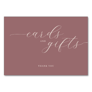 Grateful Mauve Minimalist Thank You Card