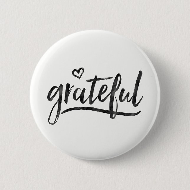Grateful Minimalistic Custom Background Colour 2 Inch Round Button (Front)