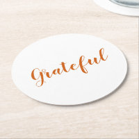 Grateful orange spice script cute thanksgiving