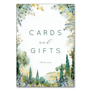 Grateful Pastel Watercolor Floral Border Table Number