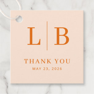 Grateful Peach Serif Favor Tag
