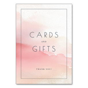 Grateful Pink Watercolor Thank You Card