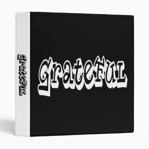 Grateful Saying Graffiti Style typography Binder
