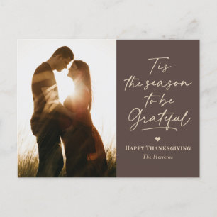 Grateful Season Thanksgiving Photo Card Postcard