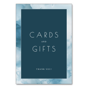 Grateful Teal Watercolor Thank You Card