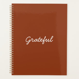 Grateful terracotta custom casual script modern planner