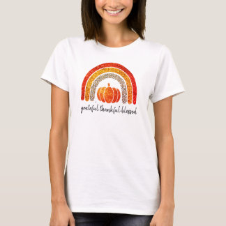 Grateful, thankful, blessed fall pumpkin T-Shirt