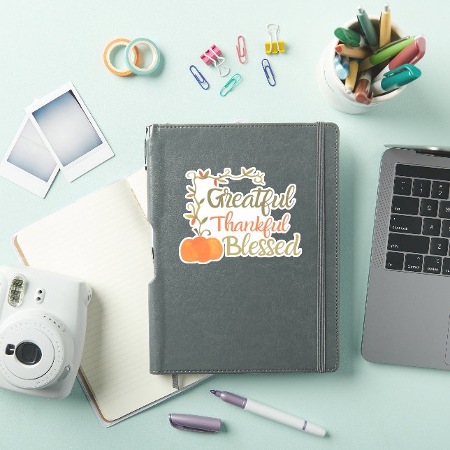 Grateful Thankful Blessed Fall Quote  Autumn Thank (iPad Cover)