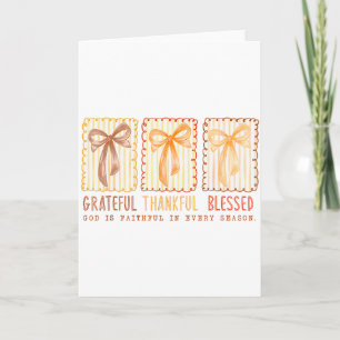Grateful Thankful Blessed Gods Faithful Christian Card