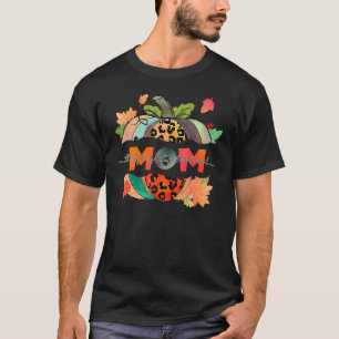 Grateful Thankful Blessed Leopard Pumpkin Mom Than T-Shirt