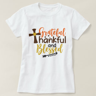 Grateful Thankful Blessed Quote Women's T-Shirt