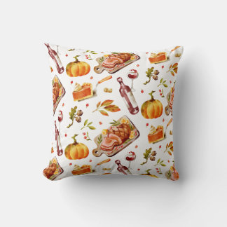 Grateful Thankful Blessed Throw Pillow