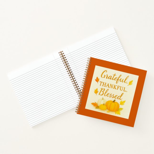 Grateful. Thankful. Blessed. — Watercolor Autumn Notebook (Inside)
