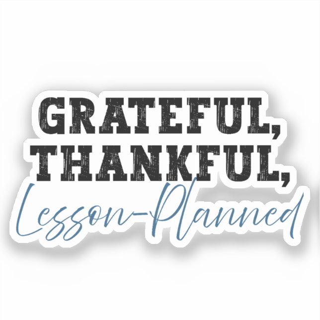 Grateful Thankful Lesson Planned - Funny Teacher (Front)