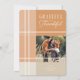 Grateful & Thankful Thanksgiving Greeting Card