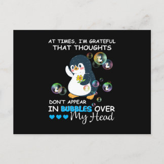 Grateful That Thoughts Don't Appear In Bubble Over Postcard