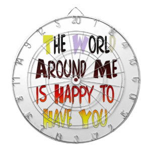 Grateful to Have You In My World with gratitude Dartboard