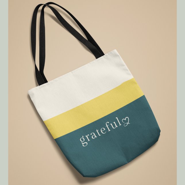 Grateful Tote Bag | Premium Summer Stripe Design (Creator Uploaded)