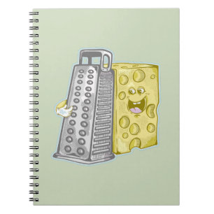 Grating cheese with a grater Funny food Notebook