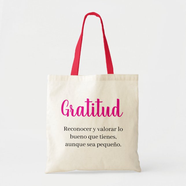 gratitud  tote bag (Front)
