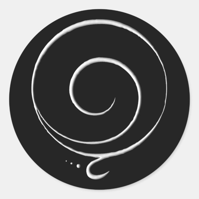 Gratitude 3 classic round sticker (Front)