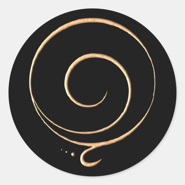 Gratitude 4 classic round sticker (Front)