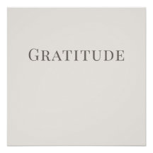Gratitude – Affiche calme à typographie minimale