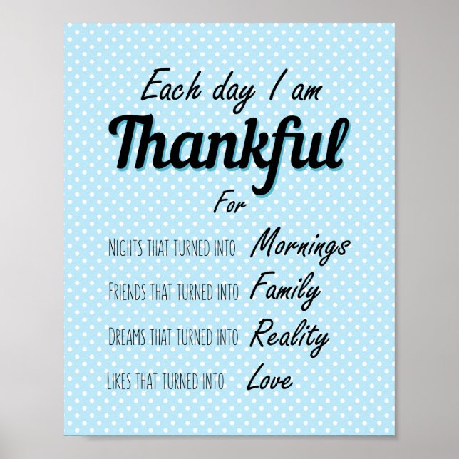 Gratitude and appreciation quote positive thinking poster (Front)