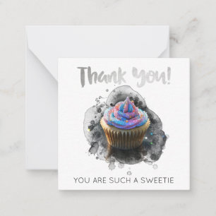 *~ Gratitude AP62 MERCI Mini Carte Note