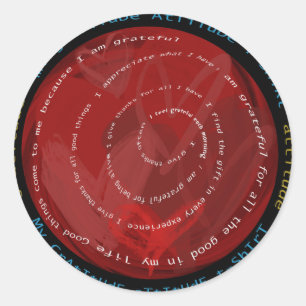 Gratitude Attitude Classic Round Sticker