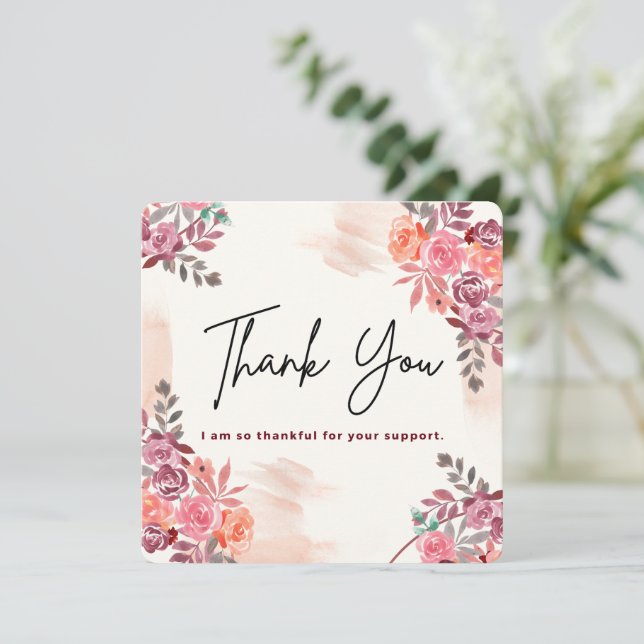 Gratitude Blossoms - Thank You Card (Standing Front)